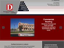 Tablet Screenshot of dickersonroofingandfoam.com